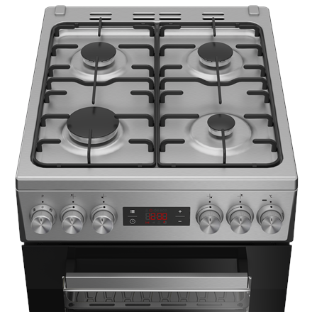 BEKO Cooker | FSM52321DXDT | Hob type Gas | Oven type Electric | Stainless Steel | Width 50 cm | Depth 60 cm | Grilling