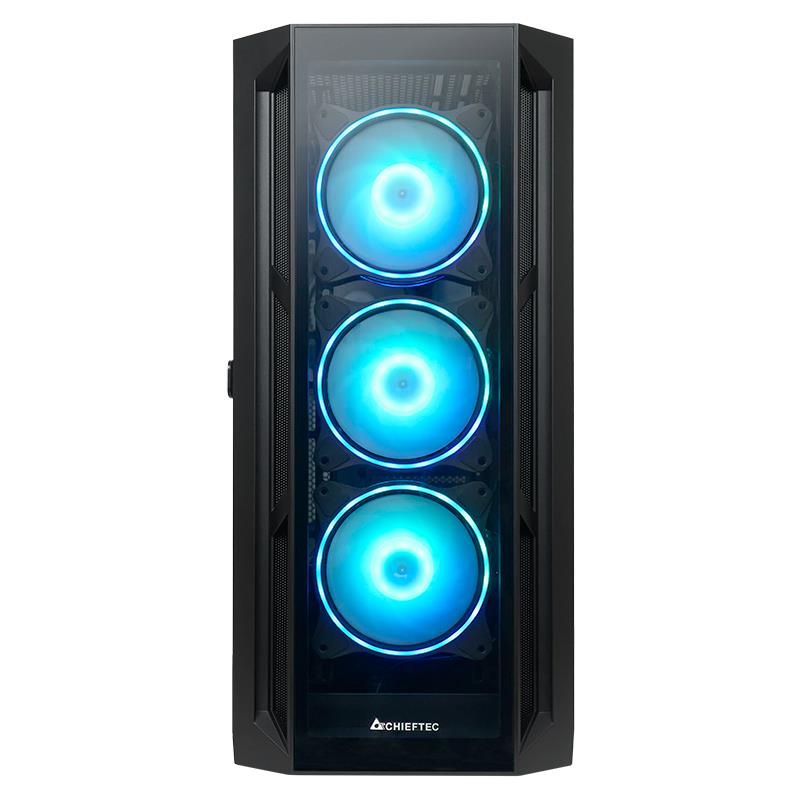 Case CHIEFTEC APEX ARGB MidiTower Not included ATX MicroATX MiniITX Colour Black GA-01B-TG-OP