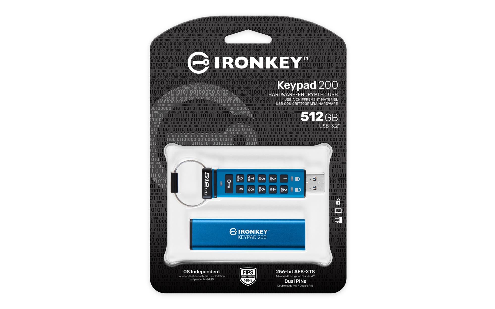 MEMORY DRIVE FLASH USB3.2/512GB IKKP200/512GB KINGSTON