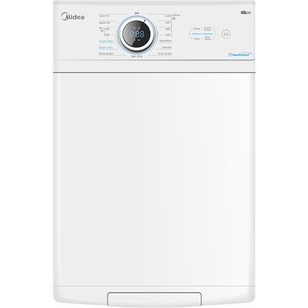 Midea | Washing Machine | MF100T70BA10/W-HR | Energy efficiency class A | Top loading | Washing capacity 7 kg | 1200 RPM