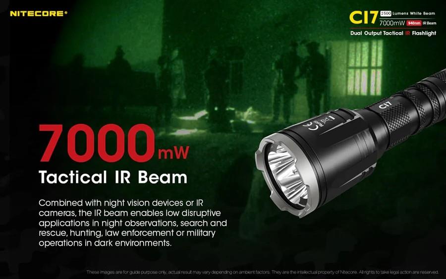 FLASHLIGHT CHAMELEON SERIES/2500 LUMENS CI7 NITECORE