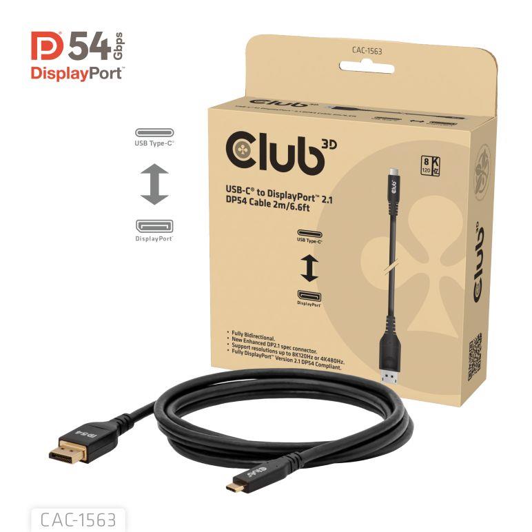 CABLE USB-C TO DP 2M/M/M CAC-1563 CLUB3D