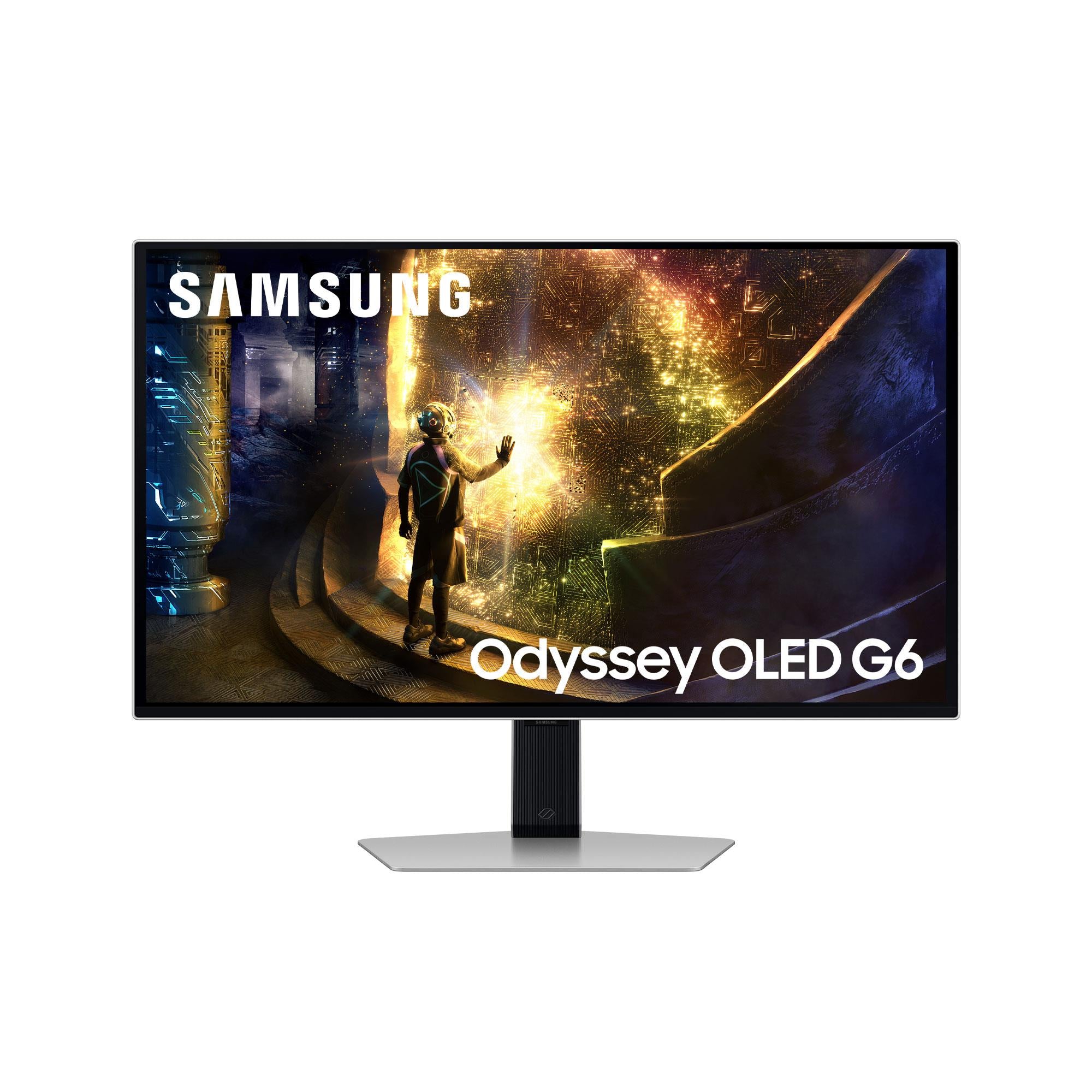Monitor SAMSUNG LS27DG610SUXEN 27" Gaming Panel OLED 2560x1440 16:9 240Hz Matte 0.03 ms Swivel Pivot Height adjustable Tilt Colour Silver LS27DG610SUXEN