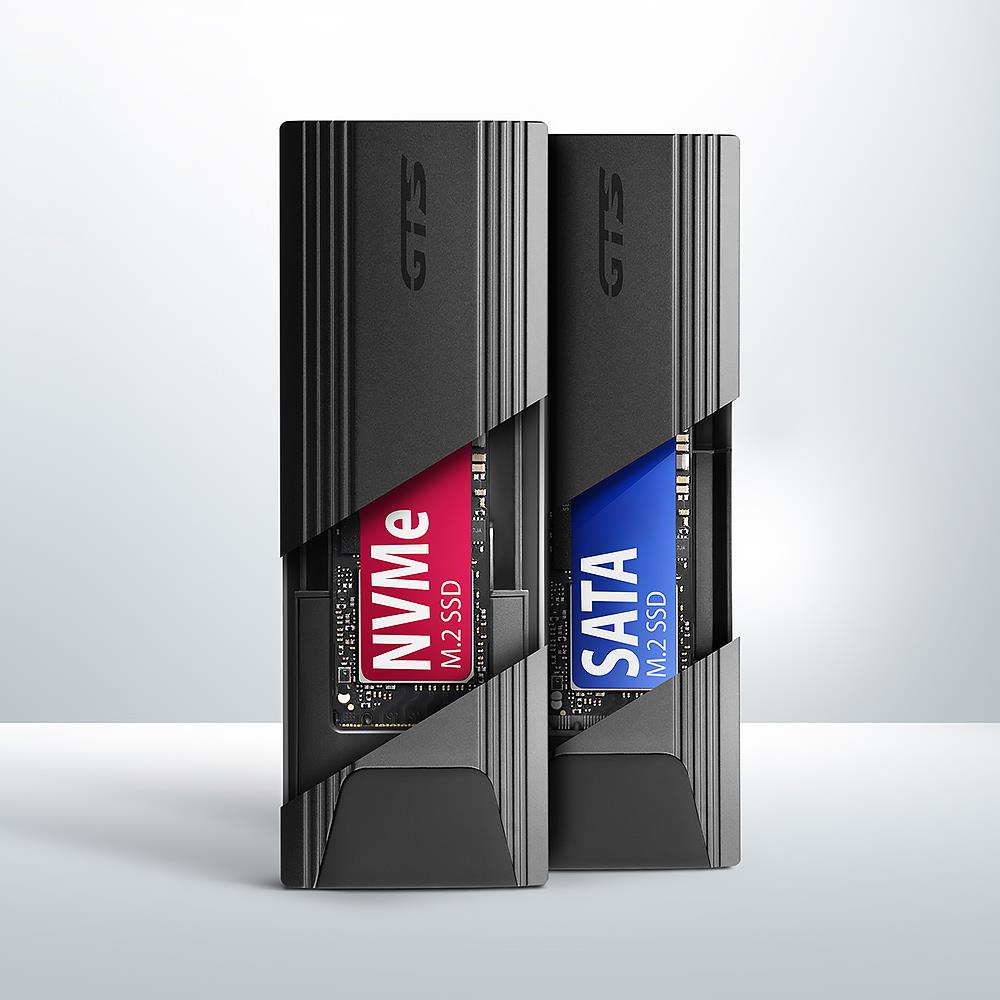 SSD ACC ENCLOSURE M.2 NVME/SATA USB-C EEM2-GTS2 AXAGON
