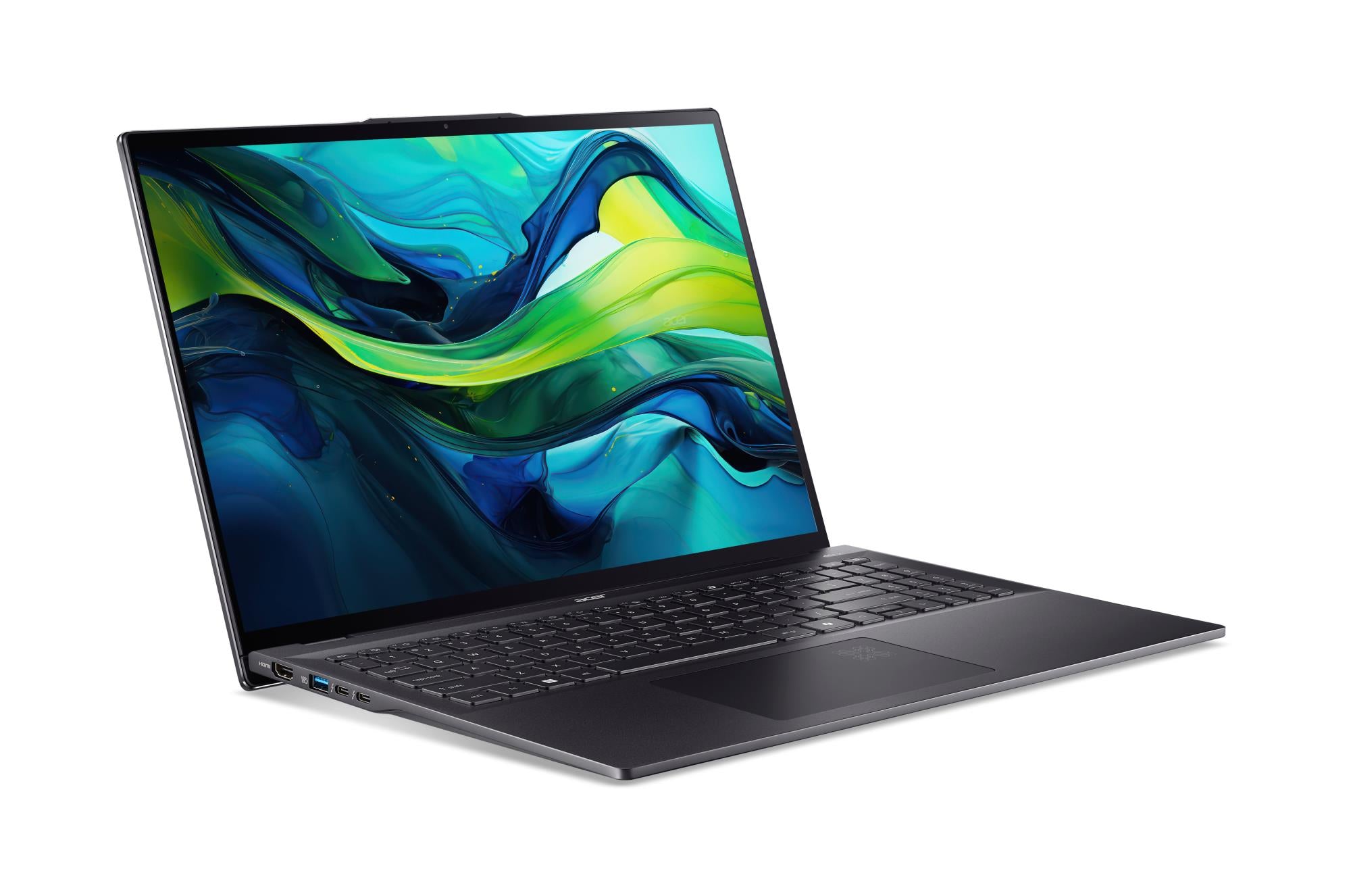 Notebook ACER Swift Swift 16 AI OLED CPU Intel Core Ultra 5 226V 2.1 GHz 16 " 2880x1800 pixels RAM 16 GB LPDDR5x-SDRAM SSD 512 GB On-board graphics Yes Keyboard language English OS installed Windows 11 Home Colour Black Weight 1.46 KG NX.J3ZEL.005