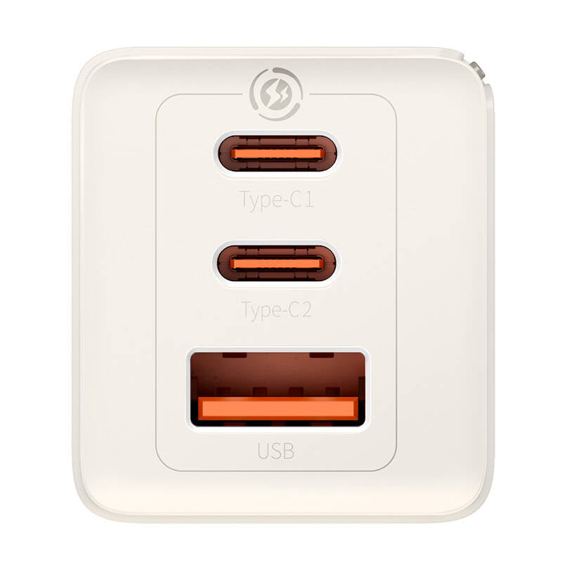 Wall charger Baseus GaN5 2x USB-C + USB, 65W + cable 1m (white) - Image 4