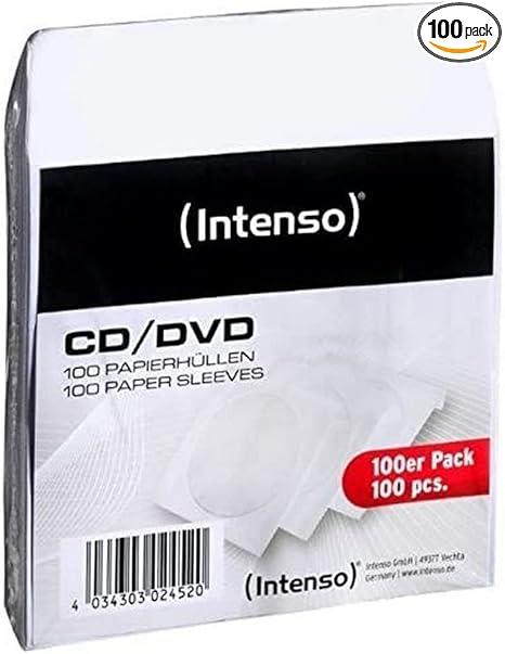 CD MEDIA ACC PAPER SLEEVES/100PACK 9001304 INTENSO