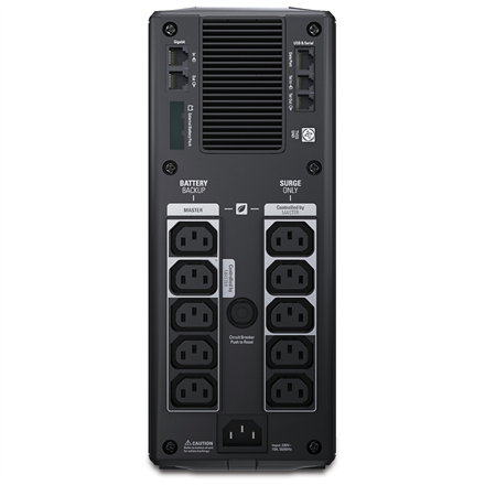 Schneider Electric APC Back-UPS Pro, Tower, 10x IEC C13 outlets, AVR, LCD, user-replaceable battery | BR1500GI | 1500 VA