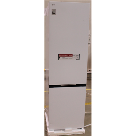 SALE OUT. LG GBBS322CSW Refrigerator, C, Free-standing, Combi, Height 2.03 m, Net fridge 262 L, Net freezer 113 L, White
