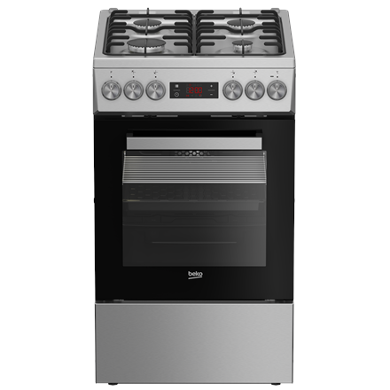 BEKO Cooker | FSM52321DXDT | Hob type Gas | Oven type Electric | Stainless Steel | Width 50 cm | Depth 60 cm | Grilling