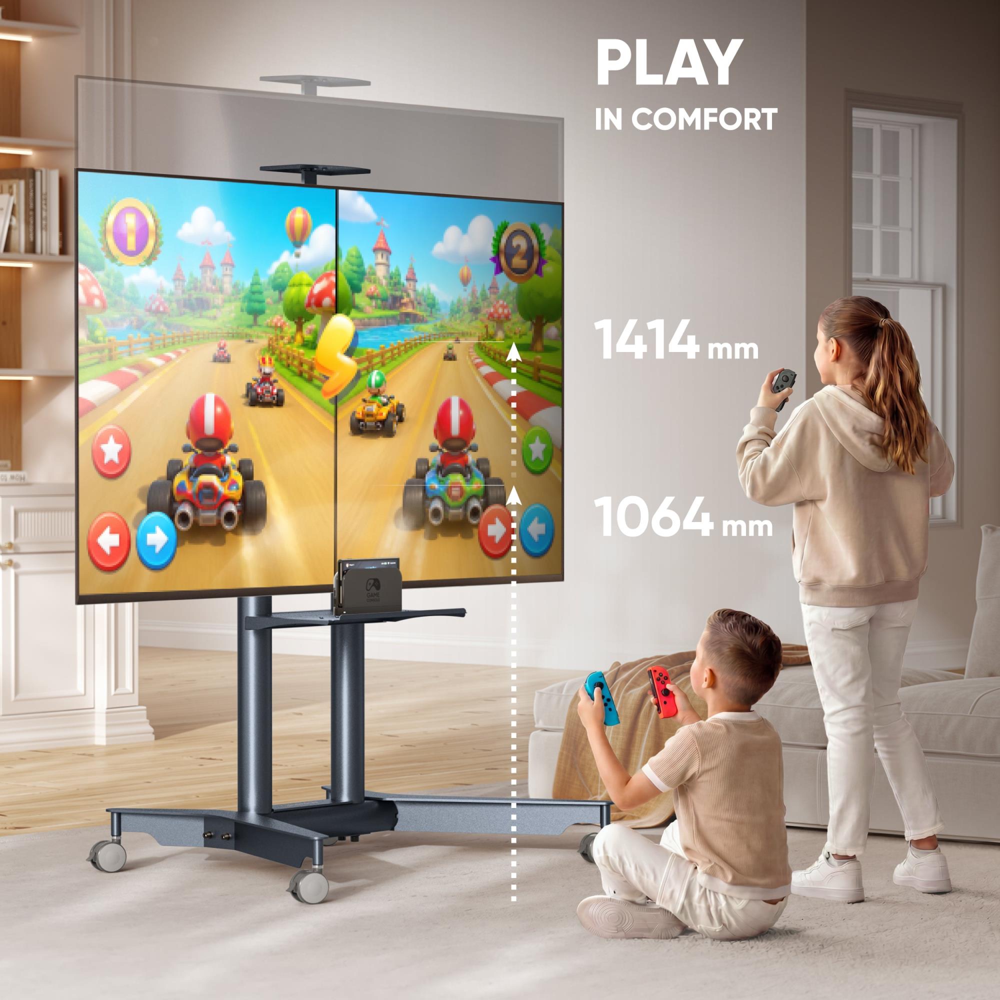 TV SET ACC MOBILE STAND/32-75"/GRAPHITE TS1571-G ONKRON