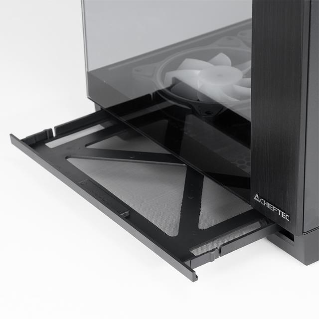 Case CHIEFTEC VISIO GM-30B-TG-OP MidiTower Case product features Transparent panel Not included ATX MicroATX MiniITX Colour Black GM-30B-TG-OP
