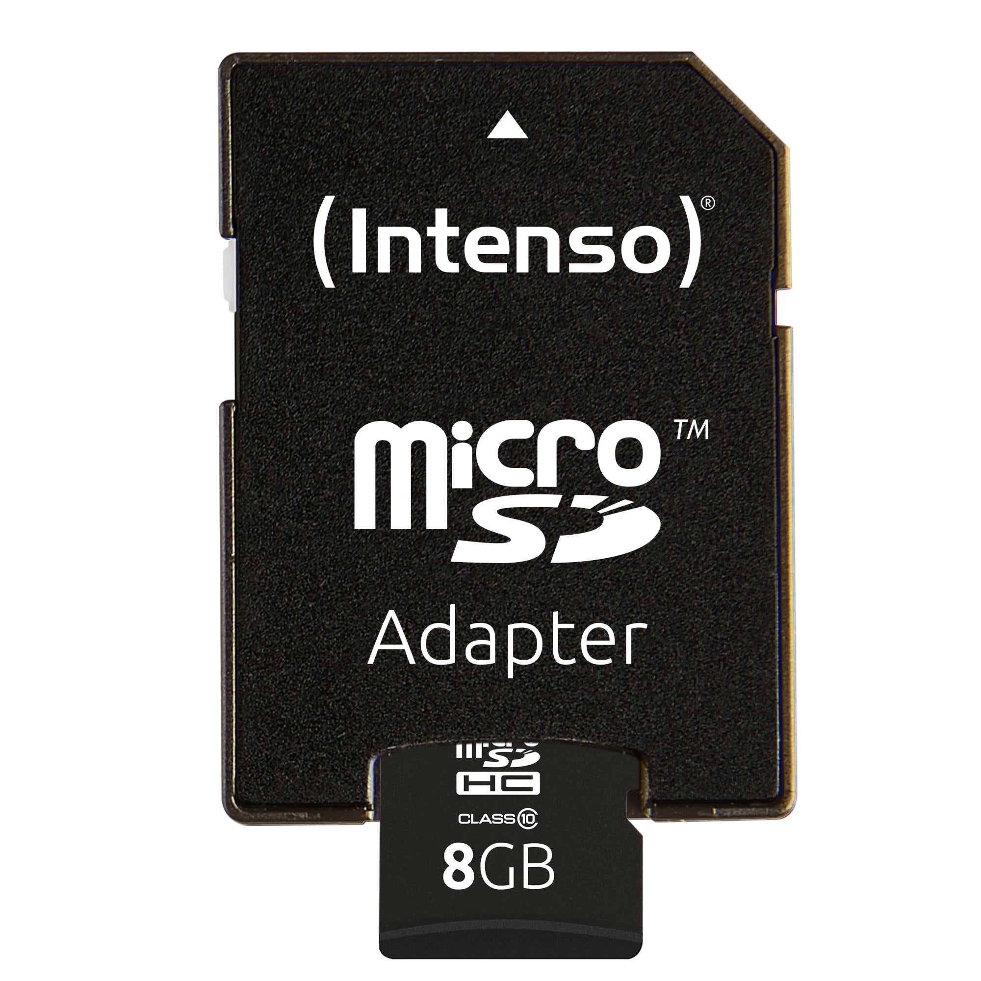 MEMORY MICRO SDHC 8GB C10/W/ADAPTER 3413460 INTENSO