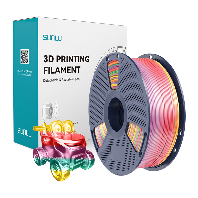 Sunlu PLA+ Silk Filament (Rainbow 01) - Image 1