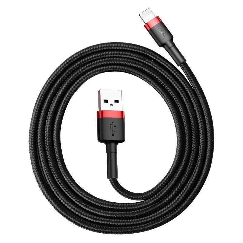 Baseus Cafule USB Lightning Cable 2.4A 1m (Red+Black) - Image 1
