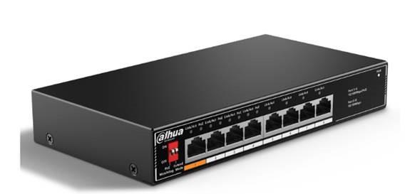 Switch DAHUA Desktop/pedestal 8x10Base-T / 100Base-TX PoE ports 4 60 Watts SF1008LP