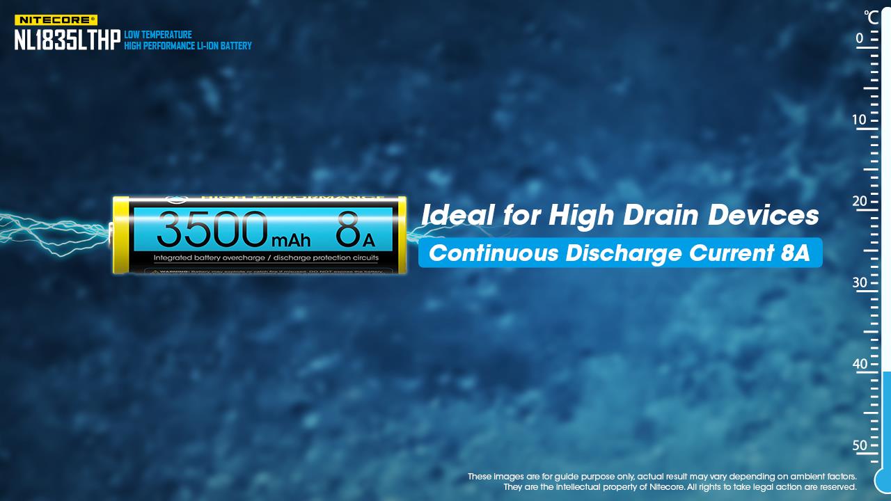 BATTERY RECH. NL1835/3500MAH NL1835LTHP NITECORE