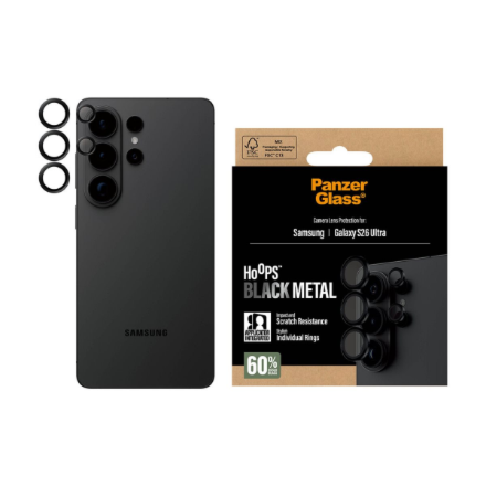 PanzerGlass Hoops Camera Lens Protector Black Samsung New Galaxy S26 Ultra | PanzerGlass