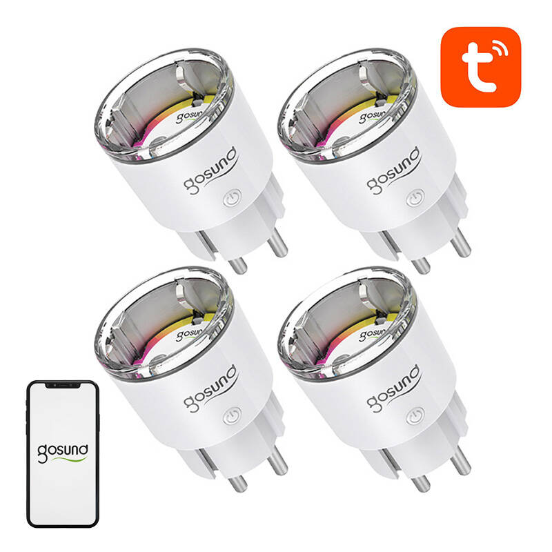 Gosund EP2 WiFi smart socket, 4 pieces (four-pack) 10A Tuya - Image 1