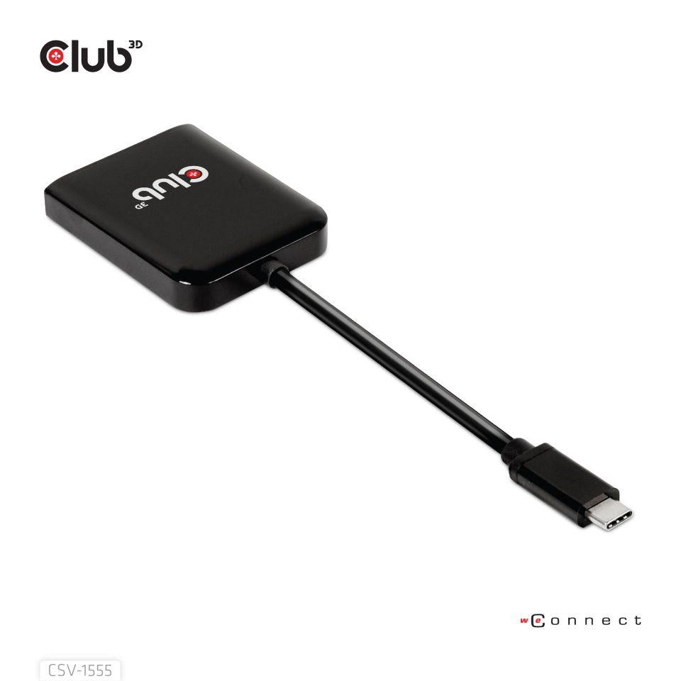 I/O HUB USB-C TO DP DUAL/CSV-1555 CLUB3D
