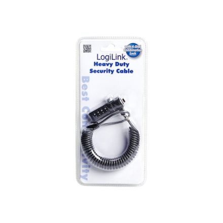 Logilink NBS004, Notebook Coil Cable Lock, black