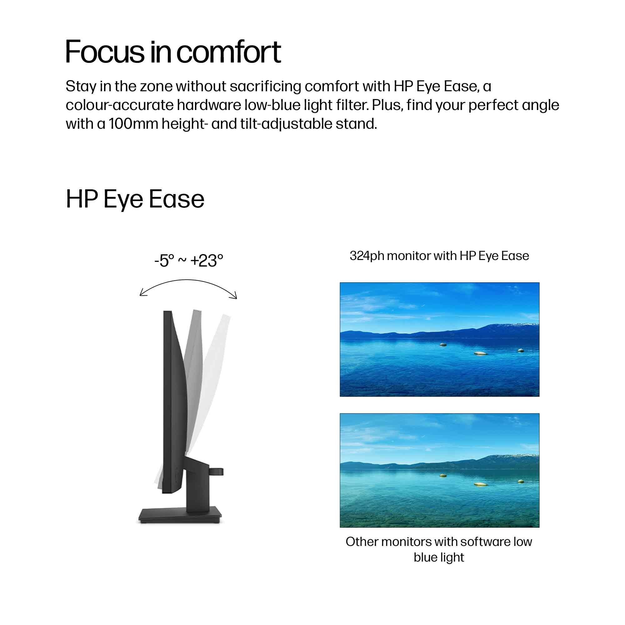 LCD Monitor HP 23.8 " 1920 x 1080 pixels Full HD Native aspect ratio 16:9 LCD Flat B0BU9UT