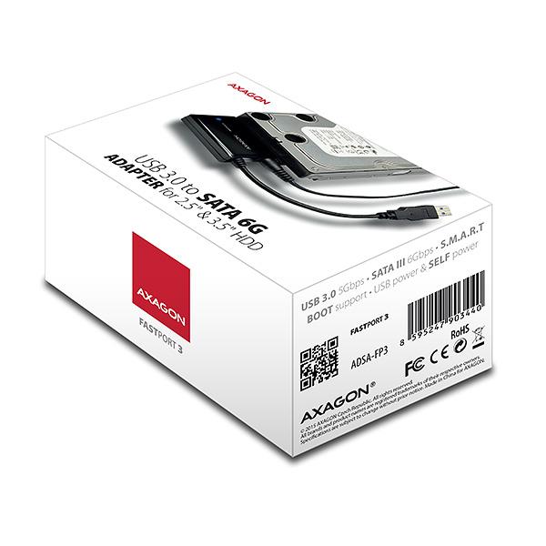 SSD ACC ADAPTER USB3.0/SATA/0.2M ADSA-FP3 AXAGON