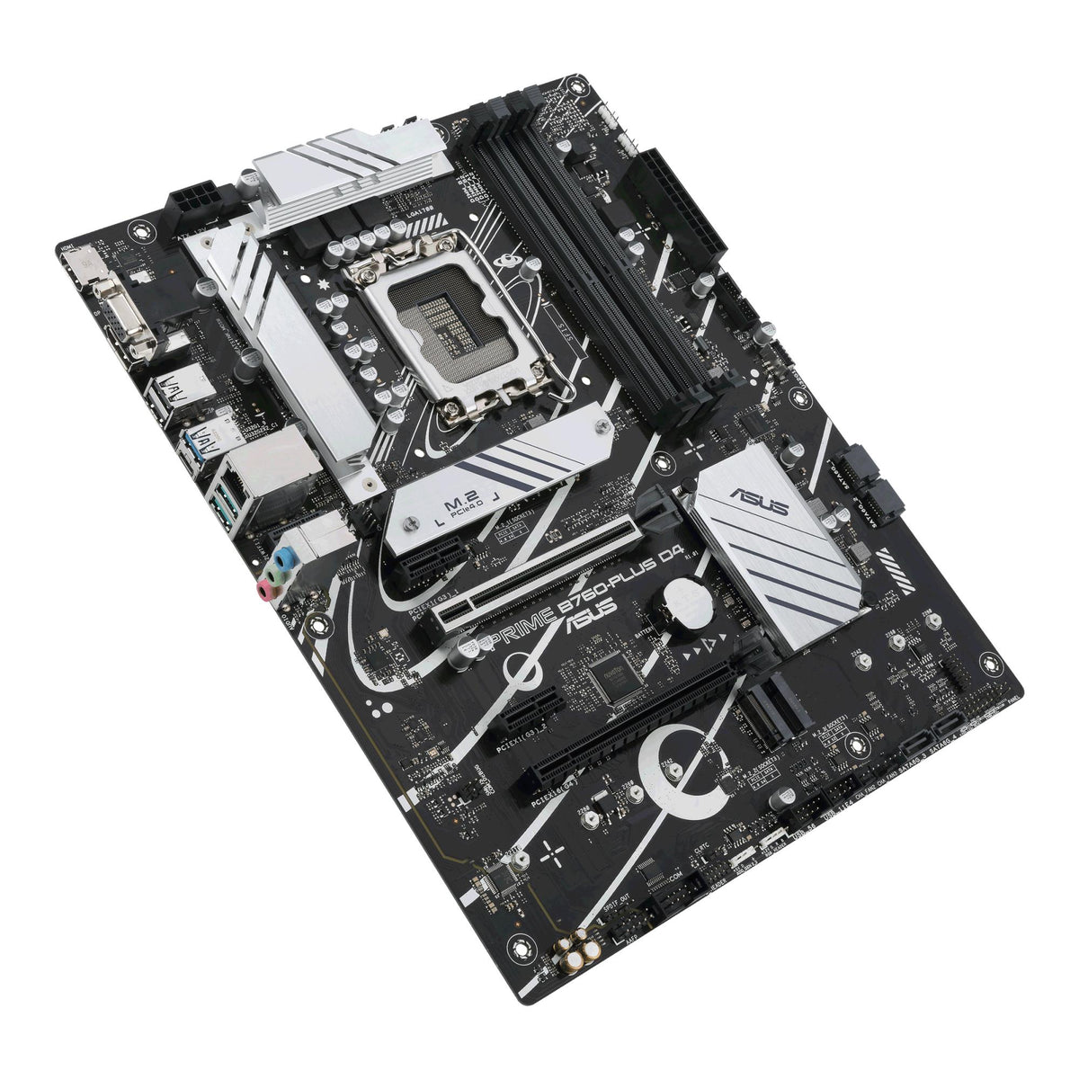 Mainboard ASUS Intel B760 Express LGA1700 ATX Memory DDR4 Memory slots 4 2xPCI-Express 3.0 1x 1xPCI-Express 4.0 16x 1xPCI-Express 5.0 16x 3xM.2 1x15pin D-sub 1xHDMI 1xDisplayPort 2xUSB 2.0 3xUSB 3.2 1xUSB-C 1xRJ45 3xAudio port PRIMEB760-PLUSD4