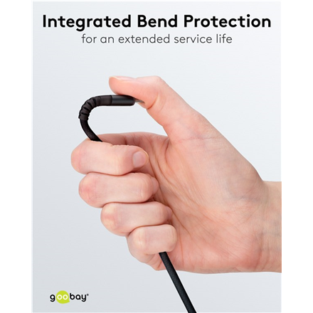 Goobay | USB-C to USB-A Supersoft Textile Cable with Metal Plugs | 74526 | USB-C to USB-A