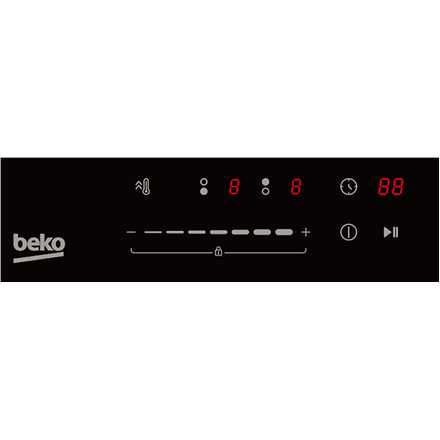 BEKO Hob | HDI32400TO | Induction | Number of burners/cooking zones 2 | Touch control | Timer | Black