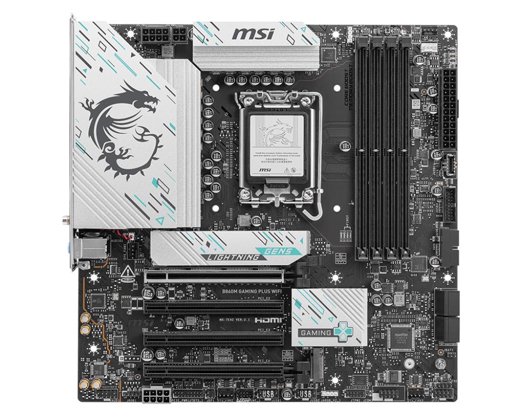 Mainboard MSI Intel B860 Express LGA1851 Micro-ATX Memory DDR5 Memory slots 4 B860MGAMINGPLUSWIFI