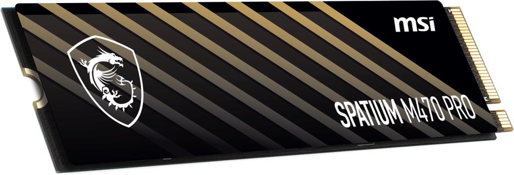 SSD MSI SPATIUM M470 PRO 2TB M.2 PCIe Gen4 NVMe 3D NAND Write speed 5000 MBytes/sec Read speed 6000 MBytes/sec 2.15mm TBW 640 TB MTBF 150000 hours S78-440Q990-P83