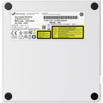 H.L Data Storage | Ultra Slim Portable DVD-Writer | GP60NS60 | Interface USB 2.0 | DVD±R/RW | CD read speed 24 x | CD wr