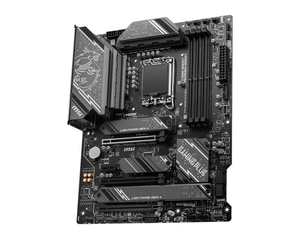 Mainboard MSI Intel Z790 LGA1700 ATX Memory DDR5 Memory slots 4 1xPCI-Express 1x 3xPCI-Express 16x 4xM.2 1xHDMI 1xDisplayPort 4xUSB 2.0 3xUSB 3.2 1xUSB-C 1xPS/2 6xAudio port Z790GAMINGPLUSWIFI