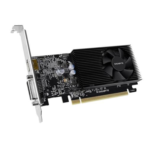 Graphics Card GIGABYTE NVIDIA GeForce GT 1030 2 GB GDDR4 64 bit PCIE 3.0 16x Memory 2100 MHz GPU 1177 MHz Single Slot Fansink 1xDVI-D 1xHDMI GV-N1030D4-2GL