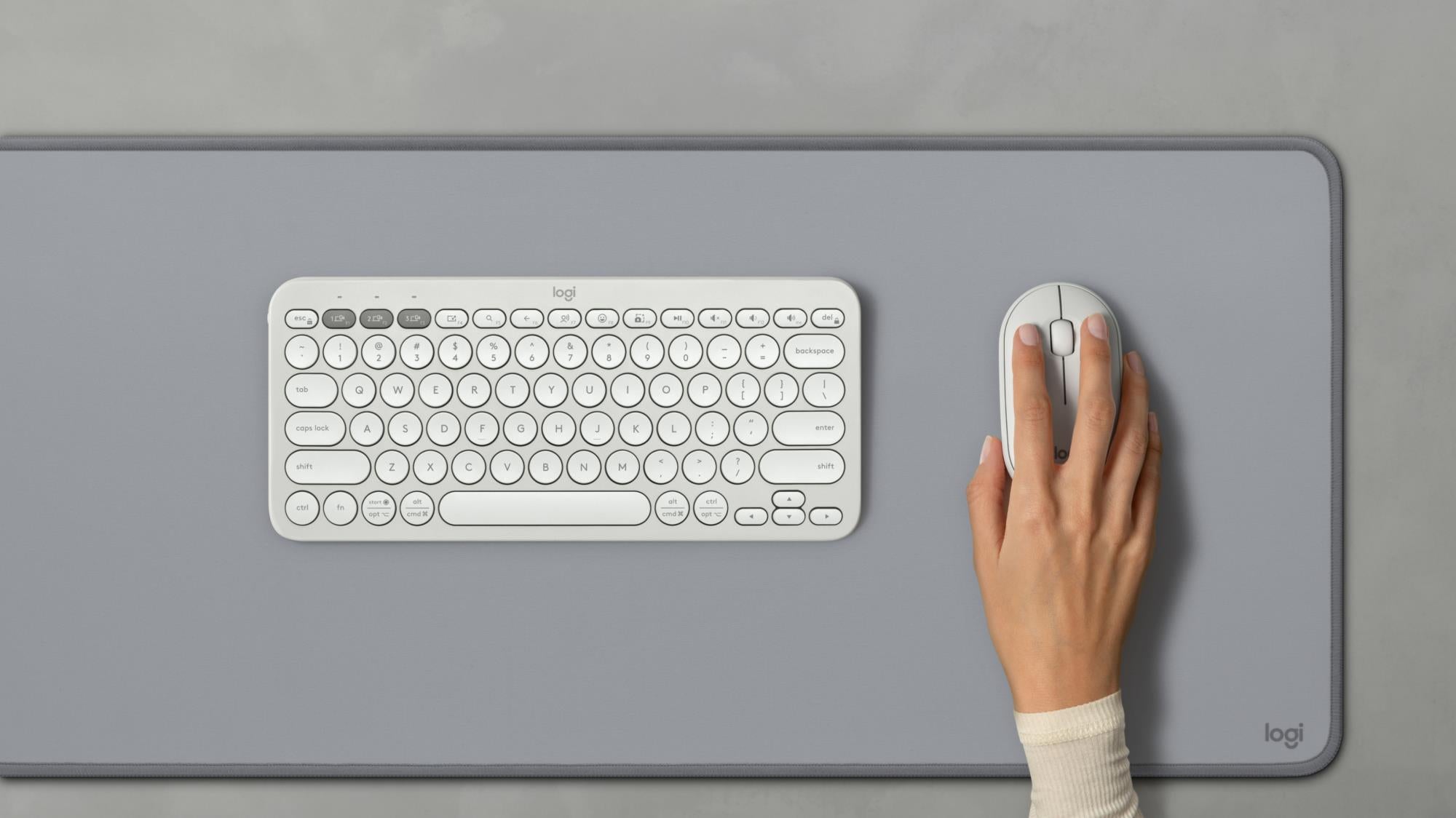 KEYBOARD +MOUSE COMBO PEBBLE 2/WHITE 920-012240 LOGITECH