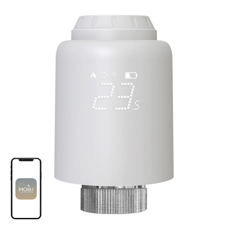 MOES ZTRV-PJ-601-MS Smart Thermostatic Head - Image 1