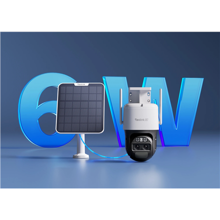 Reolink 4K Dual-Lens Wi-Fi 6 Battery-Powered Security Camera withSolar Panel 2 | Trackmix Series B770 | PTZ | 2.8mm/F1.6