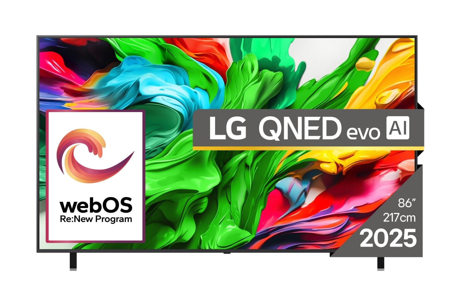 TV Set LG 86" 4K/Smart 3840x2160 Wireless LAN Bluetooth webOS Black 86QNED85A3C