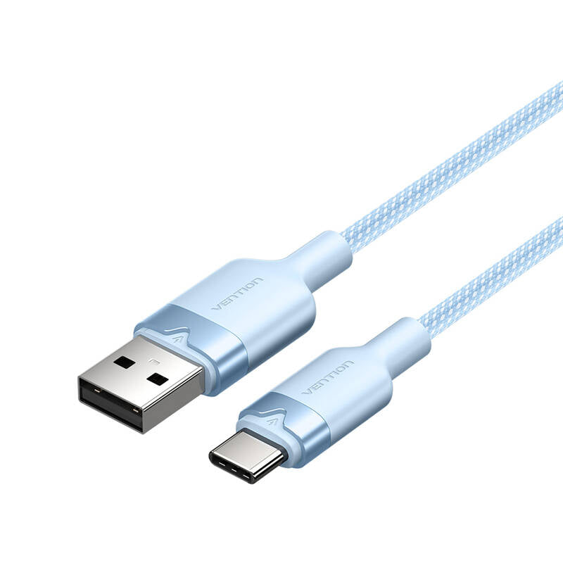 USB 2.0 A to USB-C 3A cable Vention CTNLF 1M (blue) - Image 1