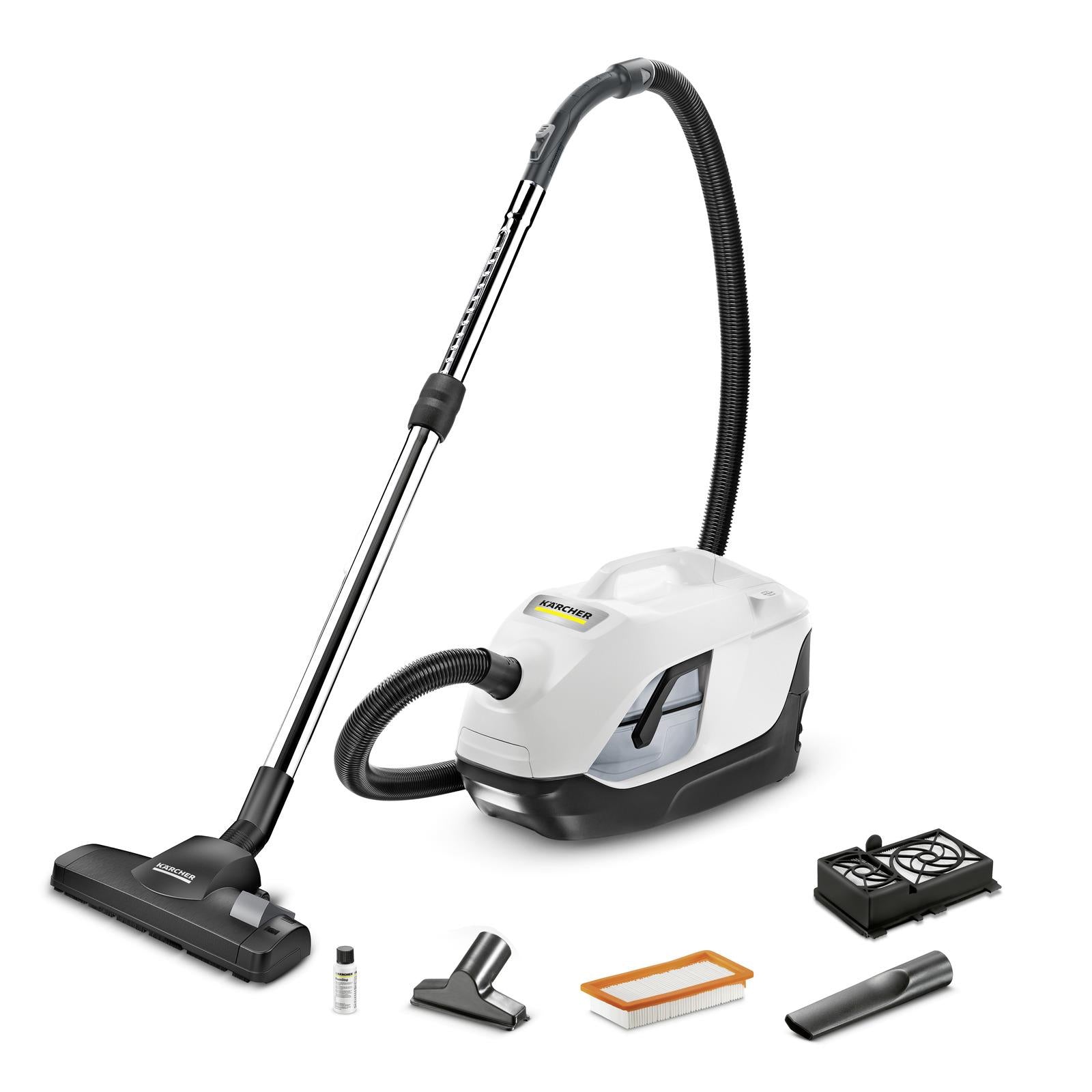 Vacuum Cleaner KARCHER Input power 650 W Dust capacity 2 L Cylinder vacuum Cleaning type Dry Dust container Bagless Colour Black/White 1.195-250.0