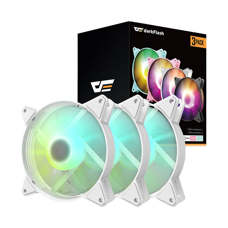 Computer Fan Set ARGB Darkflash C6 3in1 120x120 (white) - Image 1