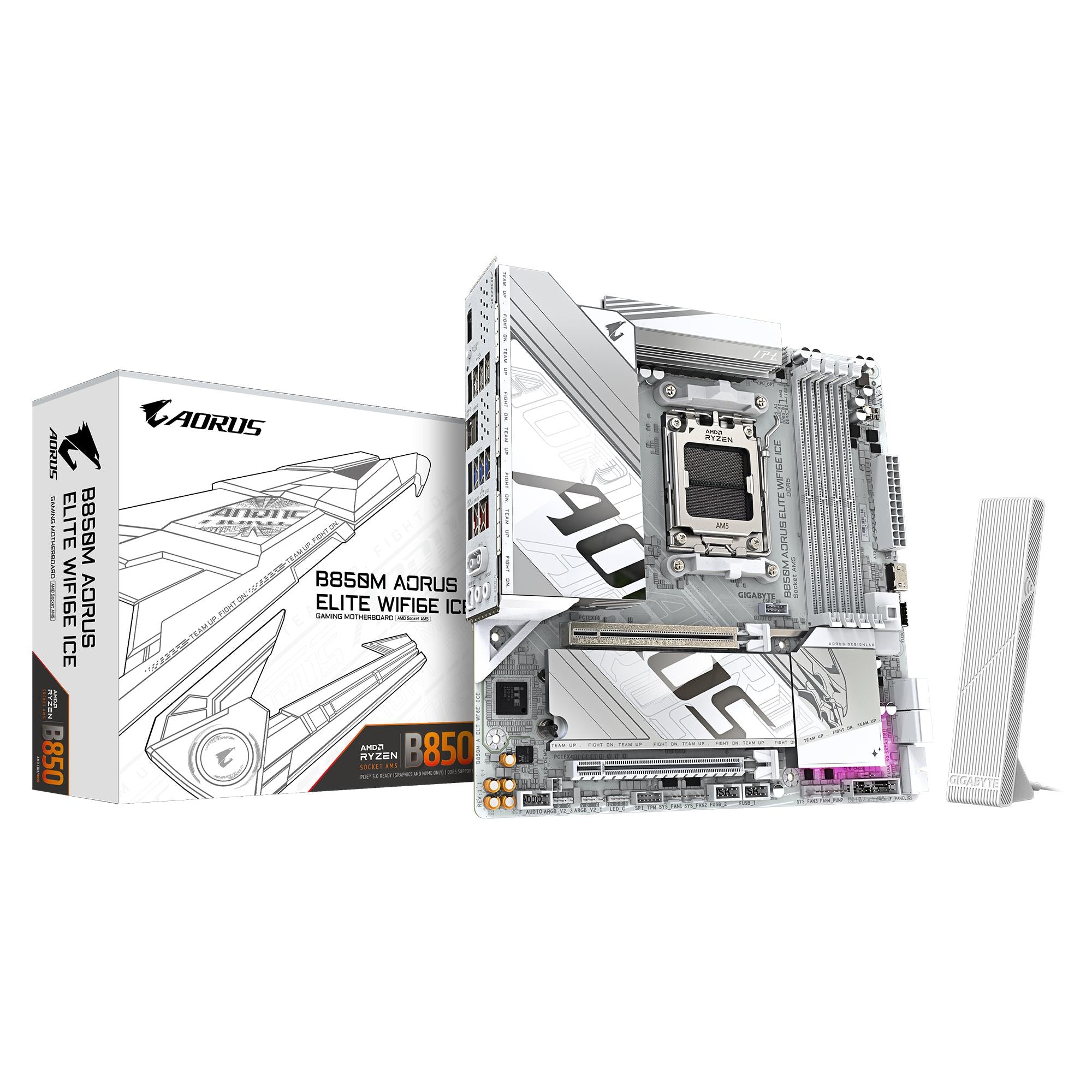 Mainboard GIGABYTE AMD B850 SAM5 Micro-ATX Memory DDR5 Memory slots 4 B850MAELTWF6EICE1.1