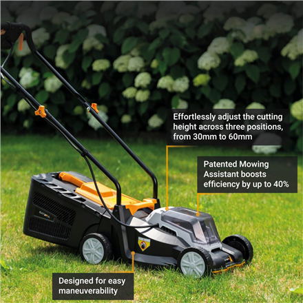 Batavia B.V. 18V Cordless Lawn Mower, 32 cm, Without battery and charger | Mowing Area 200 m²