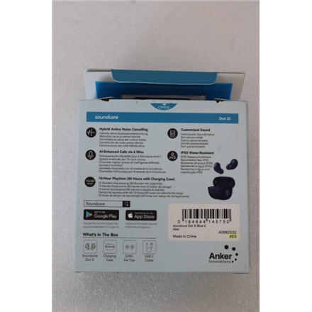SALE OUT. Anker Soundcore Dot 3i True-Wireless Earbuds, Blue | SALE OUT. Anker Soundcore True-Wireless Earbuds | Dot 3i