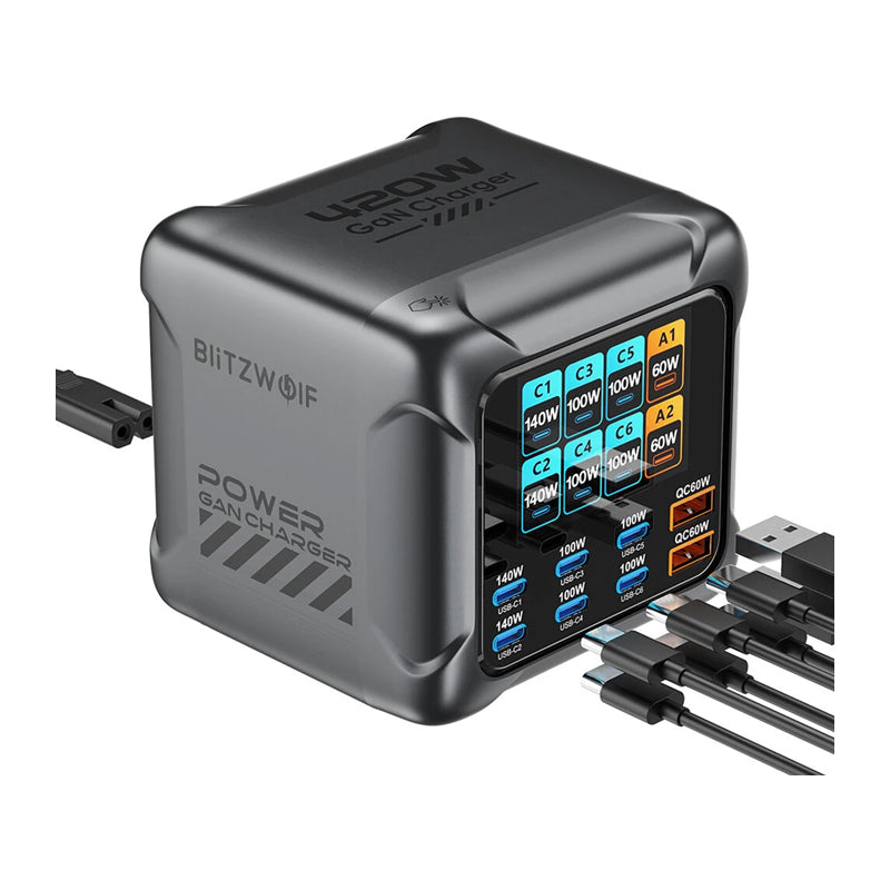 Blitzwolf BW-S33 420W Charger, 8 Ports - Image 4