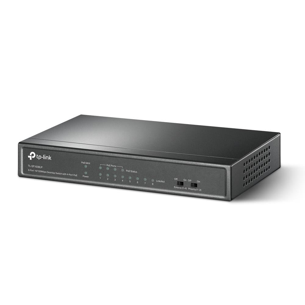 Switch TP-LINK Desktop/pedestal 8x10Base-T / 100Base-TX PoE ports 4 TL-SF1008LP