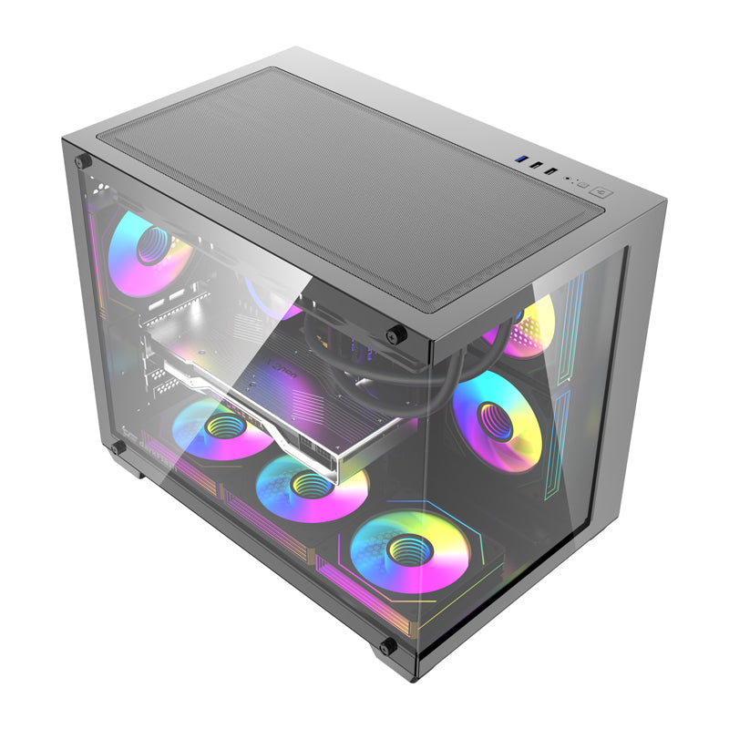 DarkFlash B275 PRO computer case (black) + 6 fans - Image 2