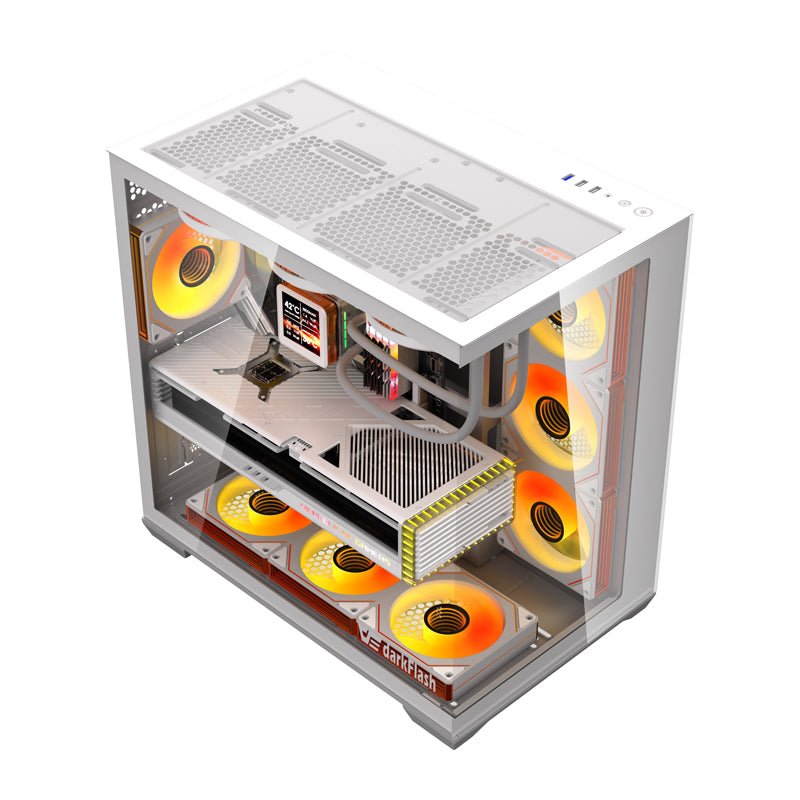 DarkFlash C280 computer case (white) + 7 fans - Image 2