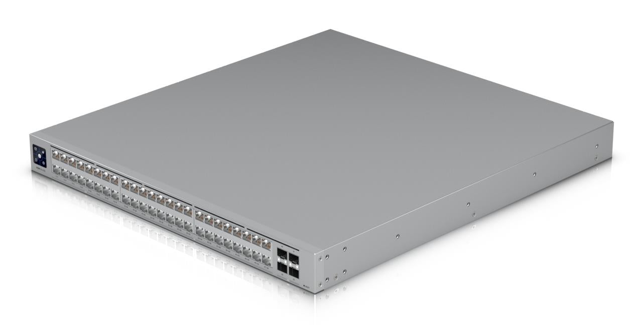 Switch UBIQUITI Switch type Managed Switch layer L2/L3 Rack mounting Yes Stackable Yes Form factor 1U 48xRJ-45 ports RJ-45 Ports Type 10G Ethernet (100/1000/10000) 16x2.5G Ethernet (copper) ports quantity 32x10G Ethernet (copper) ports quantity 4xSFP28